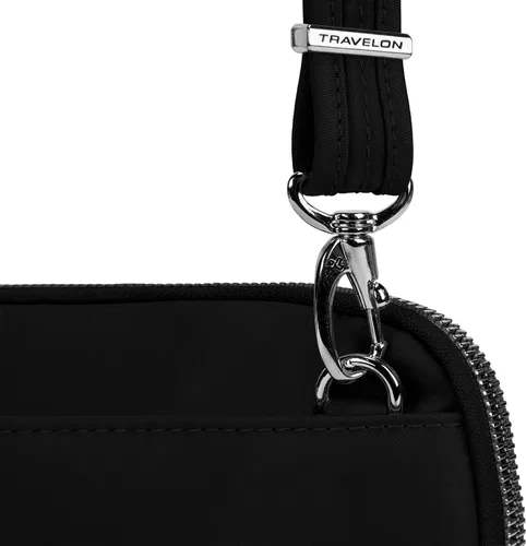 Vista 12 de Travelon Bolso cruzado convertible a medida antirrobo para mujer, Onyx, talla única , Travelon Bolso cruzado convertible a medida antirrobo