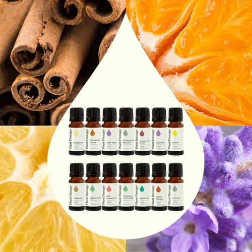 Vista 4 de Juego de 14 aceites esenciales de primera calidad. Incluye: aceites 100 % puros de grado terapéutico de Bergamota, salvia esclarea, canela