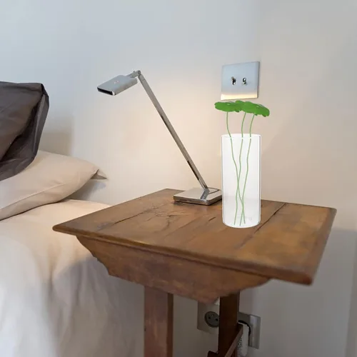 Vista 4 de Veemoon 3 jarrones cilíndricos de vidrio, candelabros transparentes para escritorio, floreros de mesa de boda, centros de mesa, decoración de jarrón