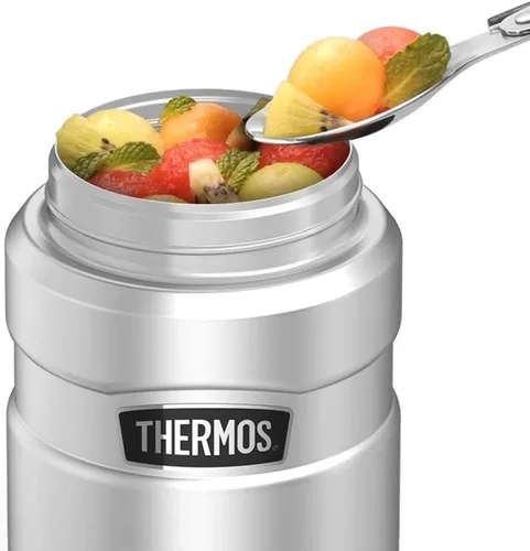 Vista 5 de Harry Potter Celestial Hogwarts Pattern THERMOS - Tarro de alimentos de acero inoxidable King con cuchara plegable, aislado al vacío y doble pared