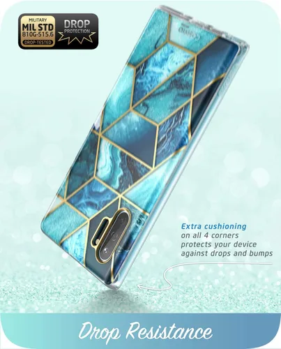 Vista 5 de i-Blason Cosmo Series - Funda diseñada para Galaxy Note 10 (versión 2019), diseño de mármol protector sin protector de pantalla integrado