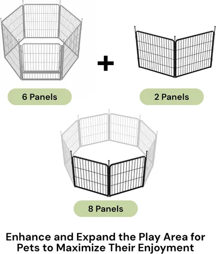 Vista 3 de SunsGrove - Cerca para perros para exteriores, corral resistente de 32 pulgadas con 2 paneles para perros pequeños y medianos, cerca de juego