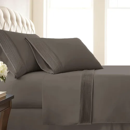 Vista 25 de Southshore Fine Linens®, juego de ropa de cama con bolsillo profundo, Microfibra, Negro, gemelo