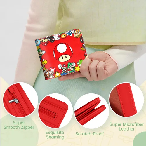 Vista 4 de Toyuma Billetera de cuero para niños, carteras para niñas y niños, 1-Malio