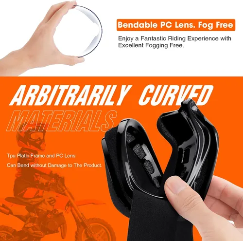 Vista 3 de MAMBAOUT Gafas de motocross para niños, gafas de carreras de motocicleta y todoterreno para niños y niñas