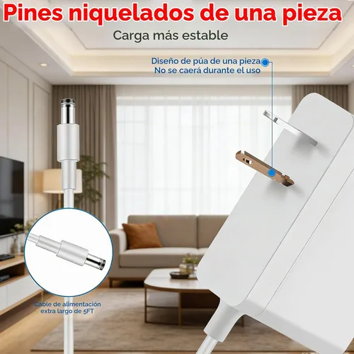 Vista 2 de MEROM - Cable de alimentación compatible con TP-Link Deco Mesh WiFi System Modelos S4 M3