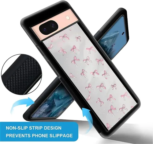 Vista 1896 de Compatible con Google Pixel 4A 5G Mobile Case Creative Acrylic Panel trasero Silicona Protección Grip especialmente diseñado para Google Pixel 4A 5G