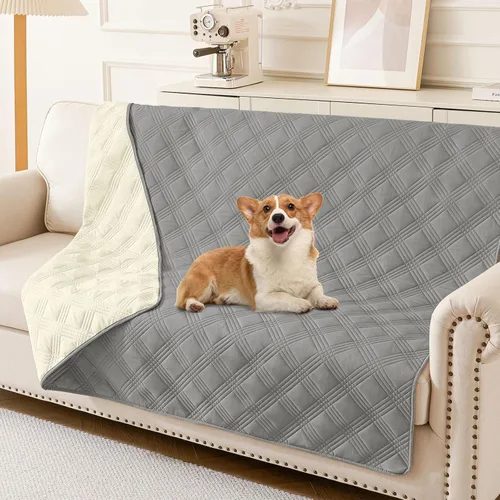 Vista 110 de hyha - Manta impermeable para cama de perro, mantas suaves para mascotas, funda impermeable para sofá para perros, fundas reversibles lavables