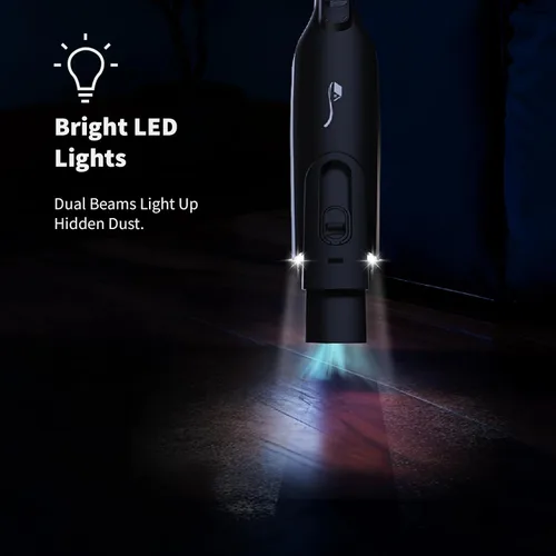 Vista 3 de Aspiradora de mano inalámbrica, ligera y portátil con luz LED, aspiradora de mano recargable con vacío de un solo toque, potente succión
