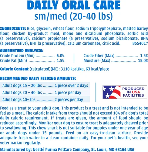 Vista 7 de Dentalife Purina Daily Oral Care - Golosinas dentales para perros, pequeñas