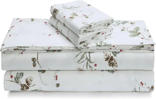 Vista 17 de Tribeca Living Sábanas de franela de algodón portugués tamaño King – Juego de sábanas de bolsillo profundo de 170 GSM para colchones de hasta 21