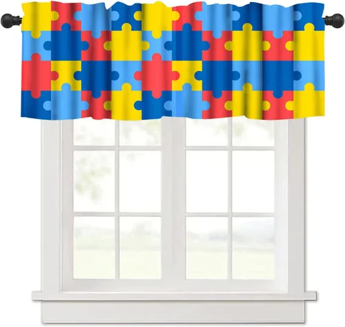 Vista 21 de Cenefas de cocina con estrellas de mar, cortinas de nivel para ventanas de cocina, cortinas de café con estrellas de mar, cortinas pequeñas