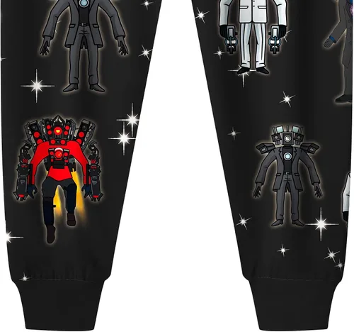 Vista 9 de Skib-di - Conjunto de pantalón para niños, Titan Speakerman TV, hombre, jugador, manga larga, camarógrafo, ropa de 2 piezas, talla 5-12 años