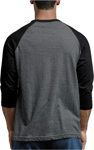 Vista 4 de Men's 3/4 Sleeve Raglan Cotton Baseball Tee Shirt