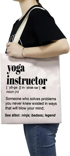 Vista 6 de TSOTMO Instructor de yoga Bolsa de maquillaje Bolsa de maquillaje Profesor de yoga Regalo de agradecimiento Instructor de yoga Regalo
