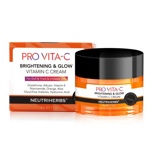 Vista 2 de NEUTRIHERBS PRO Crema facial de vitamina C con vitamina E + ácido hialurónico – Crema de noche súper hidratante, suavizante y apriete 1.7 oz