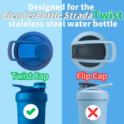 Vista 4 de 5 piezas de repuesto para vaso mezclador Strada Twist Cap Shaker Cup Shaker Cup botella de agua aislada de acero inoxidable, piezas de junta
