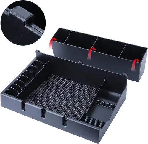 Vista 5 de Organizador de herramientas de peluquería, suministros de cosmetología, soporte para cepillo de pelo, tijeras, afeitadora, artículos esenciales