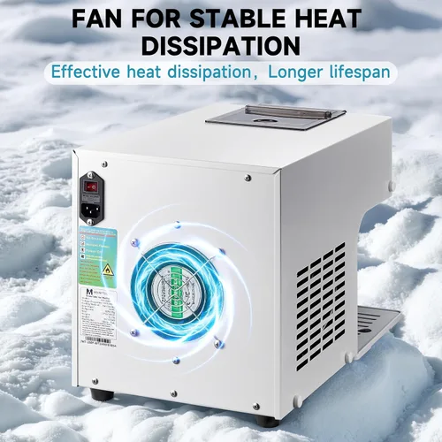 Vista 5 de Máquina de Hielo en Copos de Nieve, Máquina de Hielo Raspado de 260W para Copos de Nieve, Enfriamiento Rápido, Material de Acero Inoxidable de Grado
