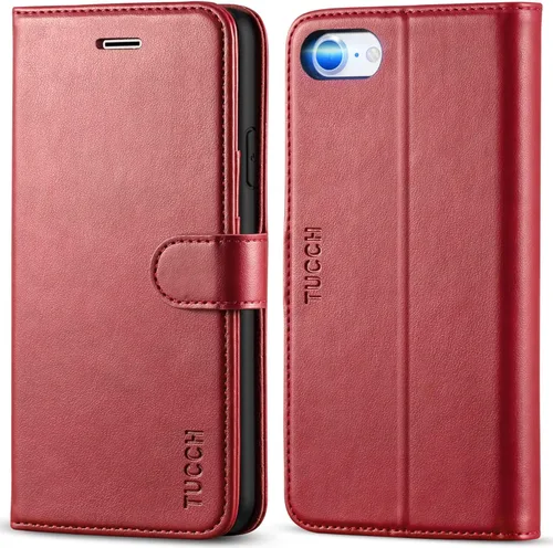 Vista 14 de TUCCH - Funda tipo cartera compatible con iPhone 8