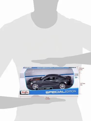 Vista 8 de Maisto 1:18 SE 2017 Chevrolet Camaro del 50.º aniversario (Gris metálico)