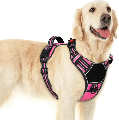 Vista 14 de Eagloo Arnés para perro de tamaño pequeño, fácil de llevar con 3 hebillas, arnés ajustable sin tirones para mascotas con sistema MOLLE, chaleco