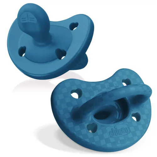 Vista 30 de Chicco Luxe Orthodontic Pacifier One-Piece Silicone, 0-6m, 2-Pack Rubor