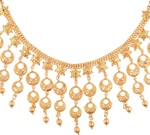 Vista 6 de Efulgenz Indian Style Bollywood Fashion Gold Tone Wedding Bridal Tassel Choker Collar Necklace Earrings Jewelry Set