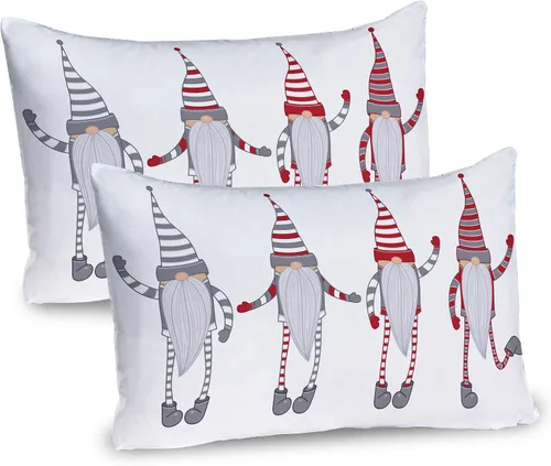Vista 11 de Lunarable Juego de 2 fundas para almohada de otoño, tema vintage otoñal con estilo granja, ilustración de flores silvestres, artículo de cama