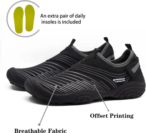 Vista 2 de Goodsaleok Zapatos de agua para hombre y mujer, secado rápido, descalzos, para playa, Brook, atléticos, deportivos, para navegar, surf, senderismo