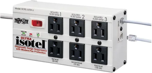 Vista 11 de Tripp Lite Isobar - Protector de sobretensiones de 8 tomas, cable de 12 pies, enchufe de ángulo recto, 3840 julios, LED de diagnóstico