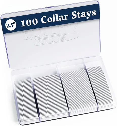 Vista 4 de 100 Plastic Collar Stays for Men's Dress Shirts – Collar Inserts