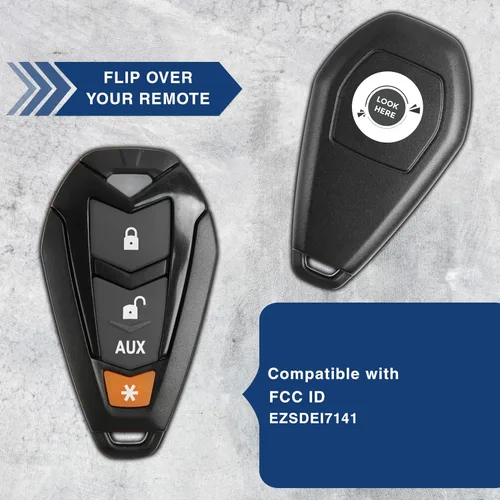 Vista 3 de KeylessOption - Carcasa para llave de coche con control remoto sin llave, 474V, para Viper EZSDEI7141