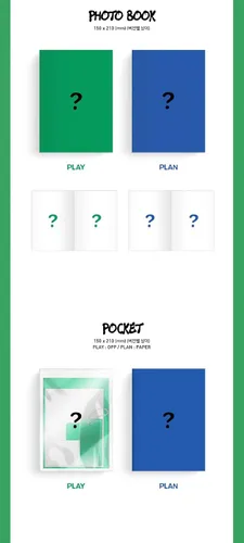 Vista 3 de VERIVERY Liminality - EP.DREAM 7th Mini Album PLAN Version 1p Folding Poster On Pack+Photobook+1ea Sticker+1ea Tag Keyring+1p Business Card+2p