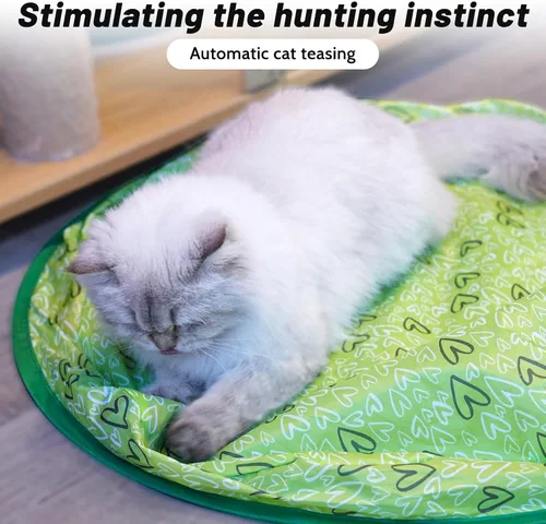 Vista 6 de Juguetes interactivos para gatos, simulación interior juguetes de caza para gatos, capucha de caza con bola de gato