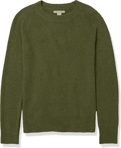 Vista 5 de Tienda Essentials - Suéter de mangas largas, cuello redondo y de ajuste clásico para mujer, suave al tacto