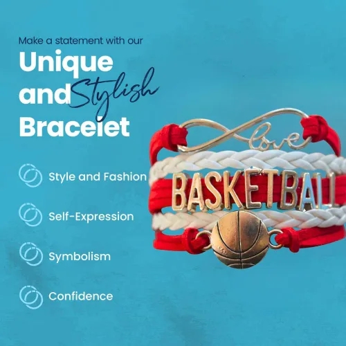 Vista 9 de Infinity Collection - Pulsera de baloncesto de regalo para equipos y jugadores