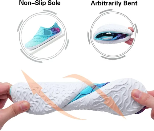 Vista 4 de Lisdwde Zapatos de agua antideslizantes para hombre y mujer, zapatos de natación, deportes de playa, secado rápido, zapatos de calcetín para mujeres