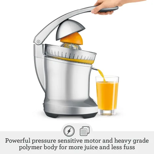 Vista 2 de Breville BCP600SIL, máquina de exprimidor motorizado de prensa de cítricos, plata