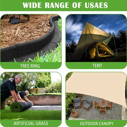 Vista 8 de SUNTURF Paquete de 100 clavos de plástico de 5 pulgadas, estacas de césped artificial, estacas de metal galvanizado en espiral para paisajismo