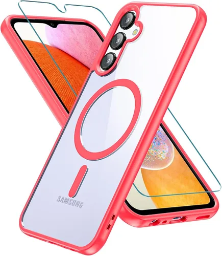 Vista 8 de Funda magnética para Samsung Galaxy A15, Samsung A15 5G con protector de pantalla, [protección contra caídas de grado militar] Funda protectora