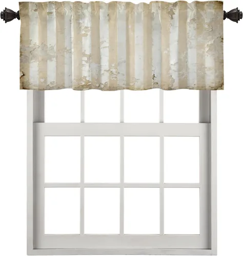Vista 220 de Cortinas opacas de poliéster multicapa para cafetería, con diseño de diamantes, 2 unidades, 26 x 24 pulgadas