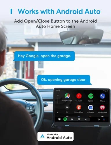 Vista 5 de Meross - Control remoto inteligente para apertura de puerta de garaje, control por aplicación, compatible con Alexa y SmartThings, múltiples modos