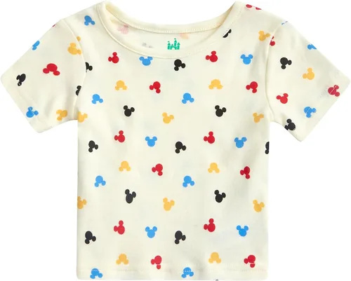 Vista 16 de Disney Conjunto de pantalones cortos para bebé, 2 piezas de Spiderman Mickey Mouse Cars Winnie the Pooh, conjunto corto de camisa corta (0-3M-24M)