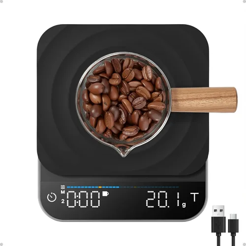 Vista 10 de RENPHO Báscula digital de cocina inteligente, báscula de peso de alimentos con calculadora nutricional, báscula de gramos para pérdida de peso, Negro