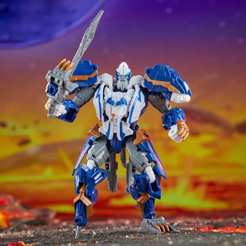 Vista 8 de Transformers Legacy United Voyager Class Prime Universe Thundertron, figura de acción de conversión de 7 pulgadas, 8+