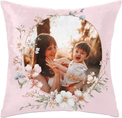 Vista 8 de Funda de almohada personalizada para mamá, funda de almohada cuadrada para el día de la madre, decoración de 16 pulgadas, vegetación