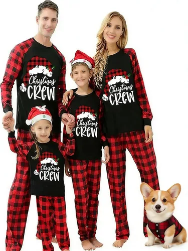 Vista 47 de OAKFashion Conjuntos de Pijamas Familiares de Navidad, Pijamas Familiares a Juego de Navidad Ropa de Dormir Pjs
