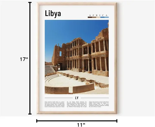 Vista 8 de Póster de Libia, impresión de Libia, arte de pared, impresión de viaje, destino de viaje, pintura al óleo, póster para colgar en la pared, 395
