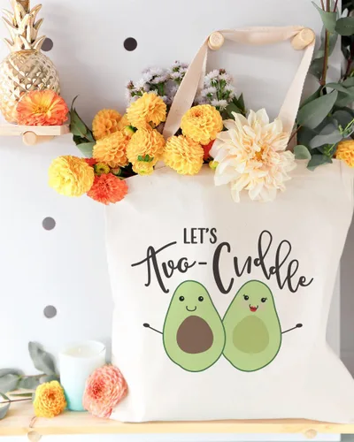 Vista 2 de The Cotton & Canvas Co. Bolsa de compras reutilizable de tela, bolsa para ir al mercado